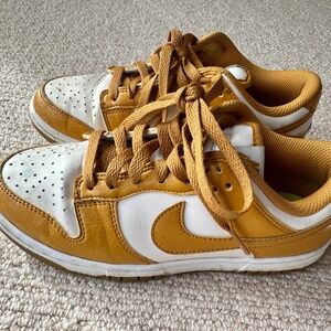 W Size 6 - Nike Dunk Low Next Nature Phantom 2022 Mustard Yellow Sneakers